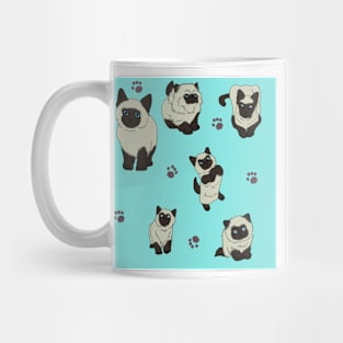 Blue Siamese Kittens Mug